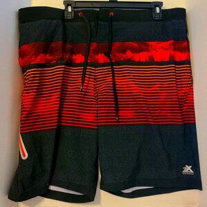 Zeroxposur Red Shore Swimming Trunks board shorts Red/Black Size XL Men's NWT